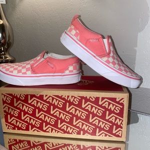 Strawberry checkered Vans